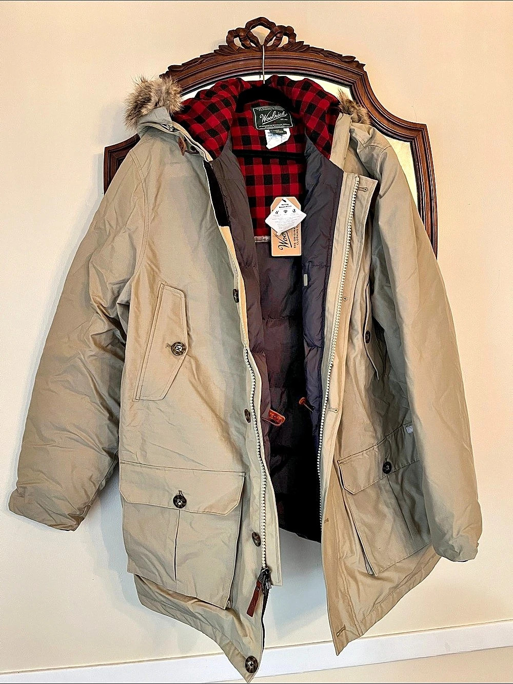 Woolrich Arctic Parka Plaid NWT Men XL